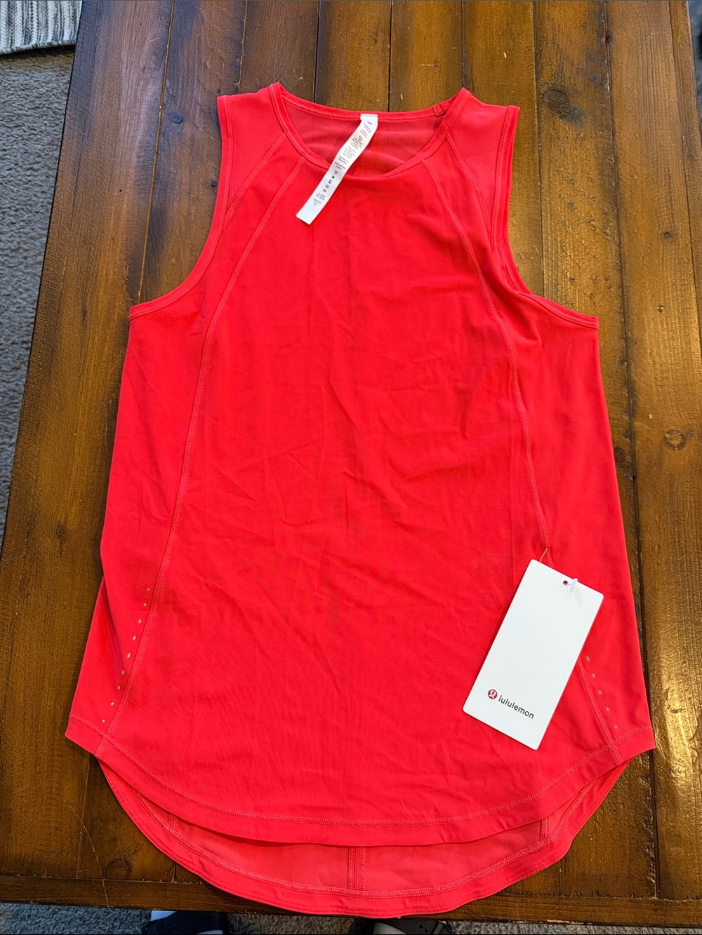 lululemon athletica Bright Red Sleeveless Athletic Tank